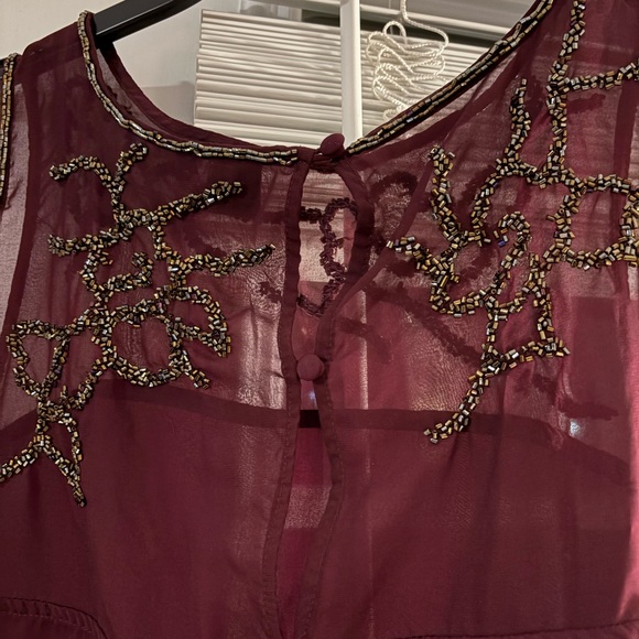 Twik Deep Purple Embellished Top - Picture 5 of 6